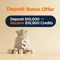  Deposit $10,000 → Receive $10,900 Credits