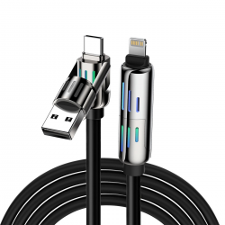  4 in 1 Fast Charging Cable (1m) - Black