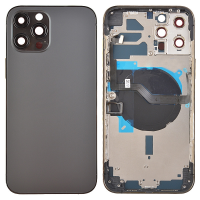 Back Housing with Small Parts Pre-installed for iPhone 12 Pro Max (for America Version) (for iPhone) - Graphite Back Housing with Small Parts Pre-installed for iPhone 12 Pro Max (for America Version) (for iPhone) - Graphite