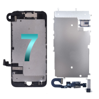  LCD Screen Display with Touch Digitizer Panel and Frame,Front Camera,Earpiece Speaker & Proximity Sensor Flex Cable for iPhone 7 (Aftermarket Plus)- Black