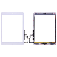  Touch Screen Digitizer With Home Button and Home Button Flex Cable for iPad Air (High Quality)  - White