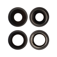  Rear Camera Glass Lens and Cover Bezel Ring for iPhone 12/ 12 Mini (2 Pcs/set) - Black