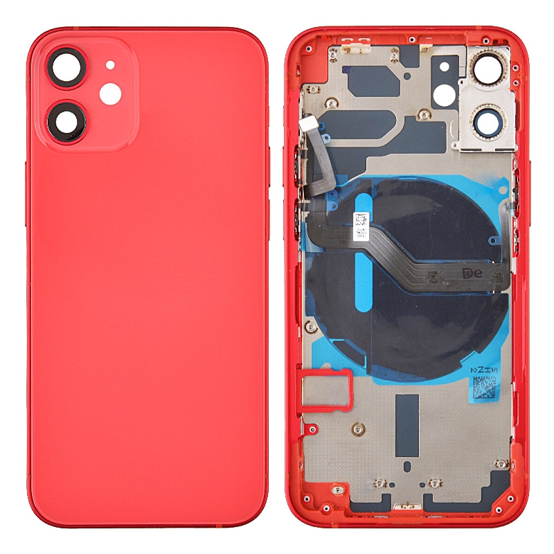 Back Housing with Small Parts Pre-installed for iPhone 12 mini(for America Version) - Red