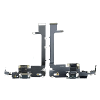  Charging Port Flex Cable with Interconnect Board for iPhone 11 Pro Max (High Quality) - Black