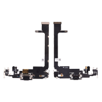  Charging Port with Flex Cable for iPhone 11 Pro Max (High Quality) - Black