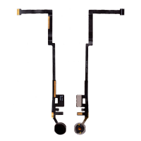  Home Button Connector with Flex Cable Ribbon for iPad 5 (2017)/ iPad 6 (2018) - Black
