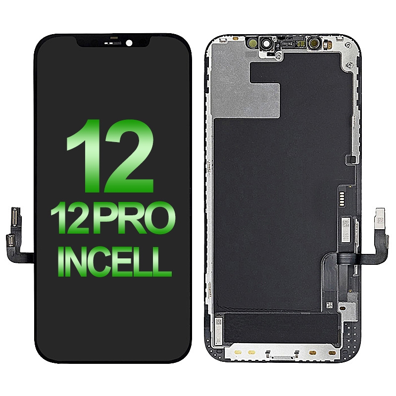 LCD Screen Digitizer Assembly With Frame for iPhone 12/ 12 Pro (COF Incell/ Aftermarket Plus) - Black