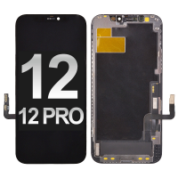  OLED Screen Digitizer Assembly With Frame for iPhone 12/ 12 Pro (High Quality) - Black