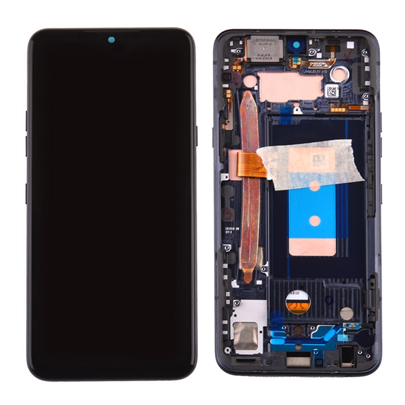 LCD Screen Display with Touch Digitizer Panel and Bezel Frame for LG G8X ThinQ LMG850U - Black