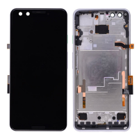  OLED Screen Display with Touch Digitizer Panel and Frame for Google Pixel 3(White Frame) - Black