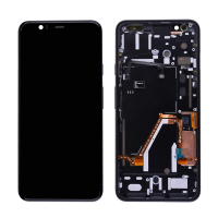 OLED Screen Display with Touch Digitizer Panel and Frame for Google Pixel 4 XL(Black Frame) - Black