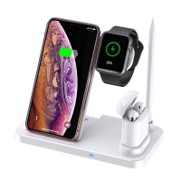  4 in 1 Foldable Wireless Charger for Apple Watch/ Apple Pencil/ AirPods/ iPhone - White