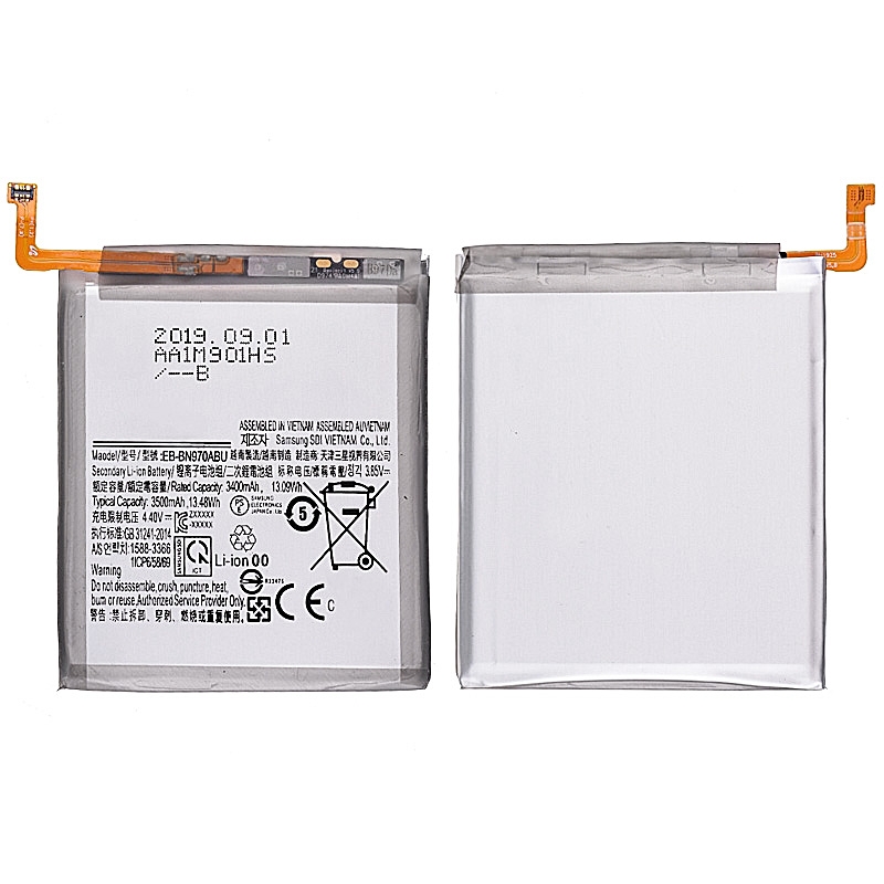 3.85V 3400mAh Battery for Samsung Galaxy Note 10 N970 Compatible