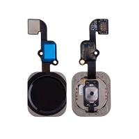  Home Button with Flex Cable Ribbon, Home Button Connector for iPhone 6S/ 6S Plus - Black