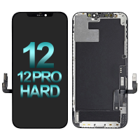  Premium Hard OLED Screen Digitizer Assembly With Frame for iPhone 12/ 12 Pro (Aftermarket Plus) - Black