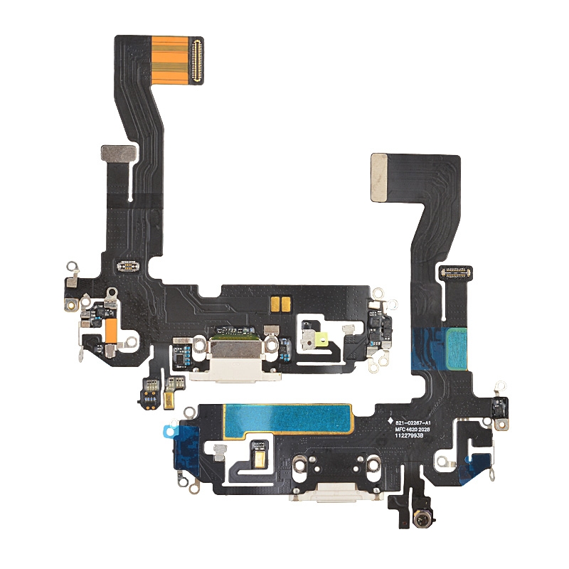 Charging Port with Flex Cable for iPhone 12 Pro (High Quality) - Silver