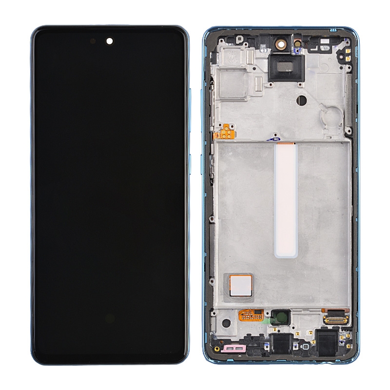 OLED Screen Digitizer Assembly With Frame for Samsung Galaxy A52 4G A525/ A52 5G (2021) A526 (Premium) - Awesome Blue