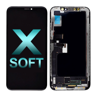  Premium Soft OLED Screen Digitizer Assembly with Frame for iPhone X (Aftermarket Plus) - Black