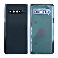 Back Cover with Camera Glass Lens and Adhesive Tape for Samsung Galaxy S10 5G G977(for SAMSUNG) - Black