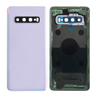  Back Cover with Camera Glass Lens and Adhesive Tape for Samsung Galaxy S10 G973(for SAMSUNG and Galaxy S10) - Prism White
