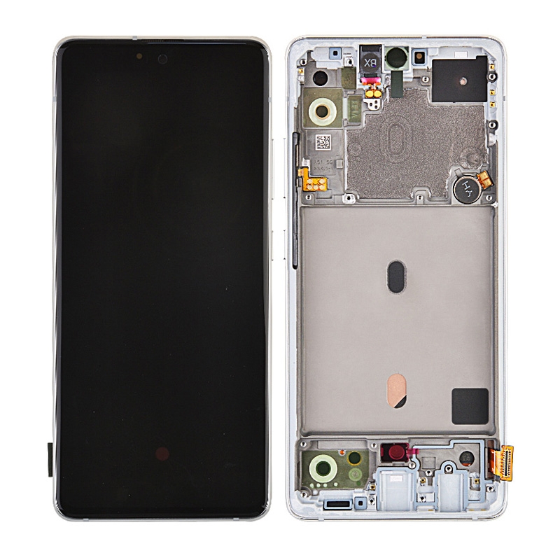 OLED Screen Digitizer Assembly with Frame for Samsung Galaxy A51 5G A516 (Premium) - Prism Cube White