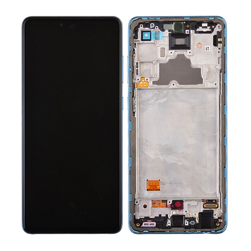 OLED Screen Digitizer Assembly with Frame for Samsung Galaxy A72 5G A726 (Premium) - Awesome Blue