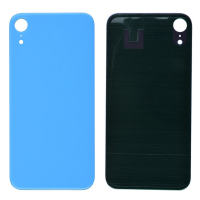  Back Glass Cover with Adhesive for iPhone XR - Blue(No Logo/ Big Hole)