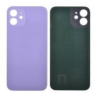  Back Glass Cover with Adhesive for iPhone 12 - Purple (No Logo/ Big Hole)