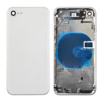  Back Housing with Small Parts Pre-installed for iPhone 8 (No Logo)- White