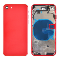  Back Housing with Small Parts Pre-installed for iPhone SE(2020)(No Logo)- Red