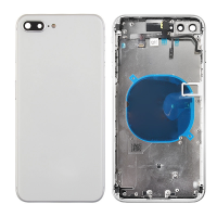  Back Housing with Small Parts Pre-installed for iPhone 8 Plus (No Logo)- White