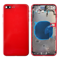  Back Housing with Small Parts Pre-installed for iPhone 8 Plus(No Logo)- Red