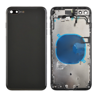  Back Housing with Small Parts Pre-installed for iPhone 8 Plus(No Logo) - Black