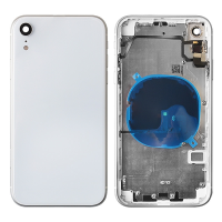  Back Housing with Small Parts Pre-installed for iPhone XR (No Logo) - White