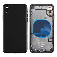  Back Housing with Small Parts Pre-installed for iPhone XR (No Logo) - Black