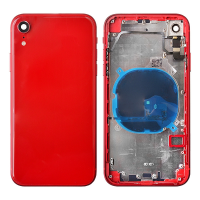  Back Housing with Small Parts Pre-installed for iPhone XR (No Logo) - Red