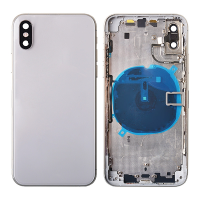  Back Housing with Small Parts Pre-installed for iPhone XS(No Logo) - White