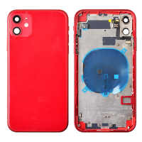  Back Housing with Small Parts Pre-installed for iPhone 11(No Logo) - Red