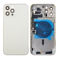  Back Housing with Small Parts Pre-installed for iPhone 12 Pro Max(for America Version)(No Logo) - Silver