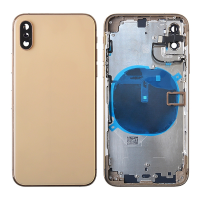  Back Housing with Small Parts Pre-installed for iPhone XS(No Logo) - Gold