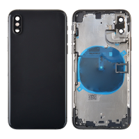  Back Housing with Small Parts Pre-installed for iPhone XS(No Logo) - Black