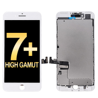 LCD Screen Display with Touch Digitizer and Back Plate for iPhone 7 Plus (High Gamut/ Aftermarket Plus) - White