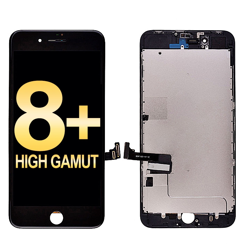 LCD Screen Display with Touch Digitizer and Back Plate for iPhone 8 Plus (High Gamut/ Aftermarket Plus) - Black