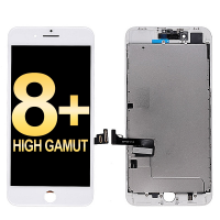  LCD Screen Display with Touch Digitizer and Back Plate for iPhone 8 Plus (High Gamut/ Aftermarket Plus) - White