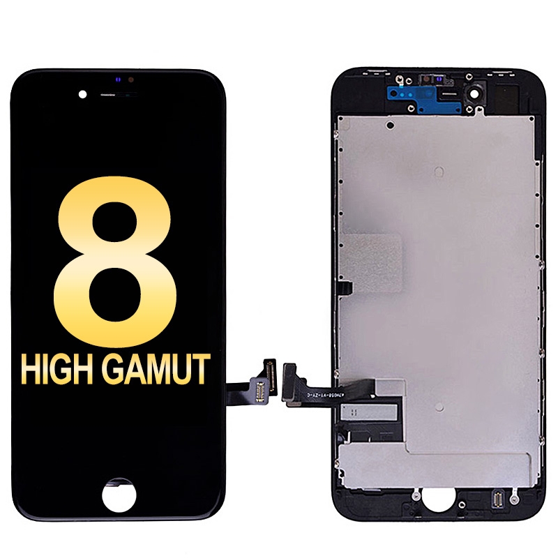 LCD Screen Display with Touch Digitizer and Back Plate for iPhone 8/ SE (2020)/ SE (2022) (High Gamut/ Aftermarket Plus) - Black