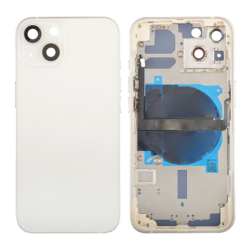 Back Housing with Small Parts Pre-installed for iPhone 13 (for America Version)(No Logo) - Starlight