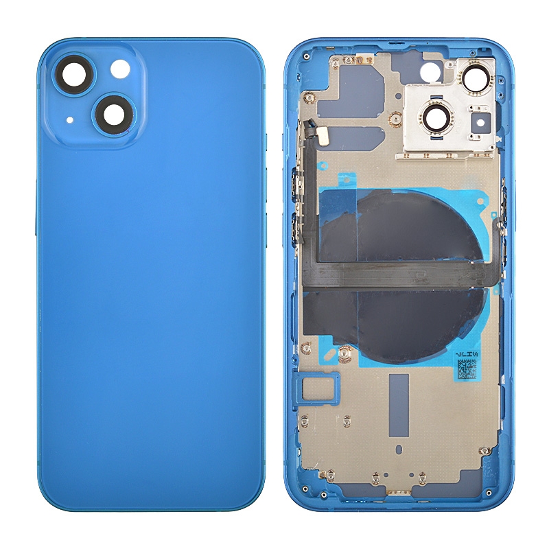 Back Housing with Small Parts Pre-installed for iPhone 13 (for America Version)(No Logo) - Blue