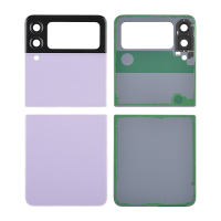  Back Cover with Camera Glass Lens and Adhesive Tape for Samsung Galaxy Z Flip3 5G F711 (Up and down cover) - Lavender