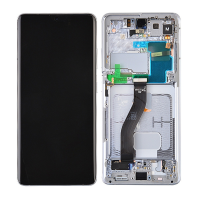  OLED Screen Digitizer Assembly with Frame for Samsung Galaxy S21 Ultra 5G G998 (Premium) - Phantom Silver