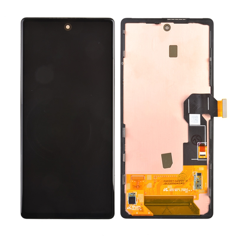 OLED Screen Digitizer Assembly with Frame for Google Pixel 6A - Black